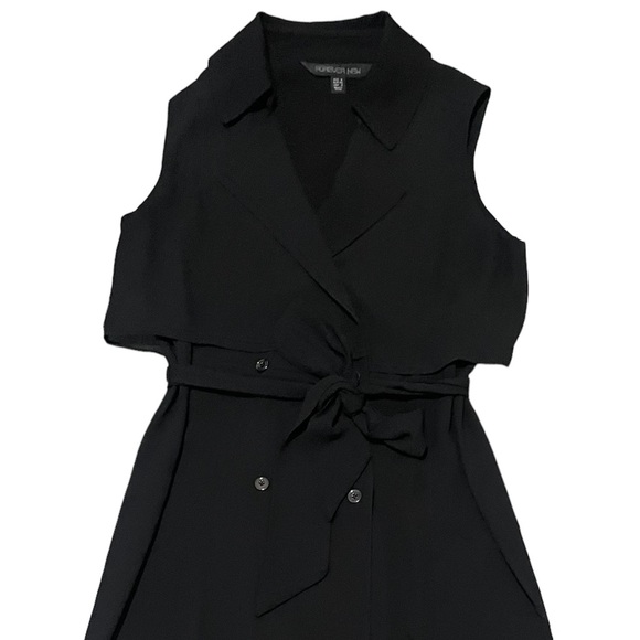 FOREVER NEW BLACK KNEE LENGTH WRAP DRESS! - Picture 3 of 3